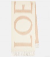 LoeweLogo wool and cashmere scarf