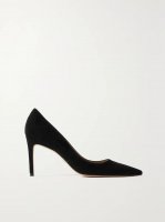 Stuart suede point-toe pumps