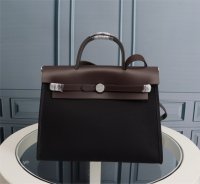 HERMES HANDBAG CANVAS black