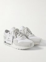 + Jacquemus Air Max 1 SP suede-trimmed perforated leather sneakers