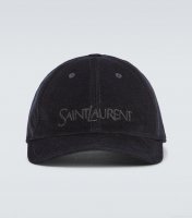 Saint LaurentLogo corduroy baseball cap