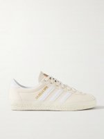 Gazelle SPZL leather-trimmed twill sneakers