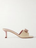 Isaura embellished raffia mules