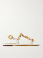 Bianca crystal-embellished patent-leather sandals