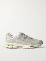 GEL-NYC leather and suede-trimmed mesh sneakers