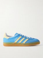 Gazelle Indoor leather-trimmed suede and nylon sneakers