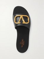 Valentino Garavani VLOGO textured-leather slides