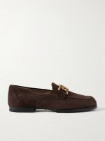 Gomma embellished suede loafers