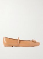 Zina embellished leather Mary Jane flats