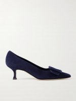 Maysale 50 buckled suede pumps