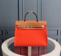 HERMES HANDBAG CANVAS orange