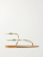 + NET SUSTAIN Abako metallic leather sandals