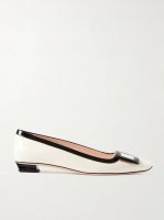 Belle Vivier two-tone patent-leather ballet flats