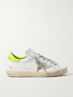 Superstar distressed leather sneakers