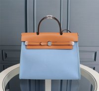 HERMES HANDBAG CANVAS blue