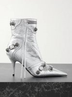 Le Cagole studded crinkled-leather ankle boots