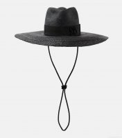 Ruslan BaginskiyLeather-trimmed straw sun hat