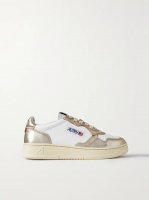 Medalist Low metallic leather sneakers