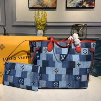 Louis Vuitton Neverfull MM Denim Bag