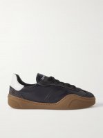 Bars leather and suede sneakers