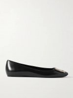 Trompette Bellerine glossed-leather ballet flats