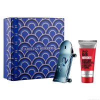 Kit Perfume Carolina Herrera 212 Men Heroes Eau de Toilette Masculino 90 ml + Gel de Banho 100 ml