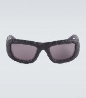 Bottega VenetaIntrecciato rectangular sunglasses