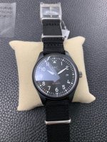 Universal Pilot 41 Series Black Plate Watch