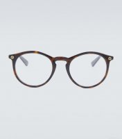 GucciRound-frame acetate glasses