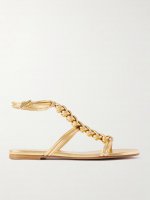 Capua metallic braided leather sandals