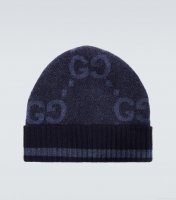 GucciGG jacquard cashmere beanie