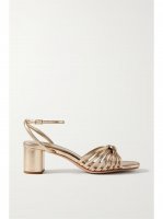 + NET SUSTAIN Olivia knotted metallic leather sandals