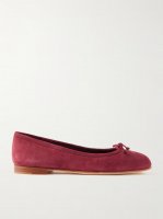 Veralli bow-detailed suede ballet flats