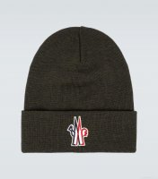 Moncler GrenobleKnitted wool beanie