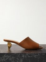 Knot leather mules