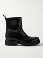 Ginette logo-appliquéd glossed-rubber rain boots