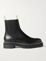 Topstitched leather Chelsea boots