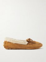 Klemp shearling-trimmed suede loafers