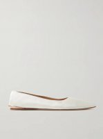 Fleur embellished canvas ballet flats