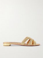 Felix cutout metallic leather slides