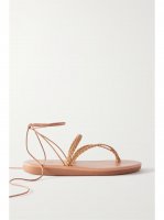 Plage braided leather slides