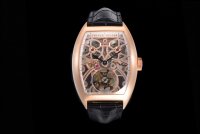 Franck Muller 55.3 * 39CINTR É E CURVEX series hollow tourbillon watch