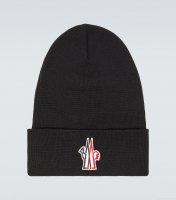 Moncler GrenobleLogo virgin wool beanie