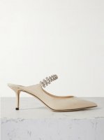 Bing 65 crystal-embellished patent-leather mules