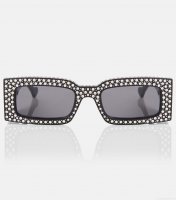 GucciDouble G polka-dot rectangular sunglasses