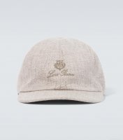 Loro PianaLogo linen baseball cap