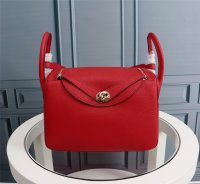 HERMES HANDBAG LINDY red