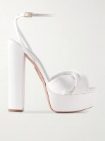 Olie Plateau 140 knotted satin platform sandals