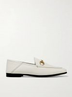 Brixton horsebit-detailed leather collapsible-heel loafers