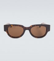 Bottega VenetaTortoiseshell oval sunglasses